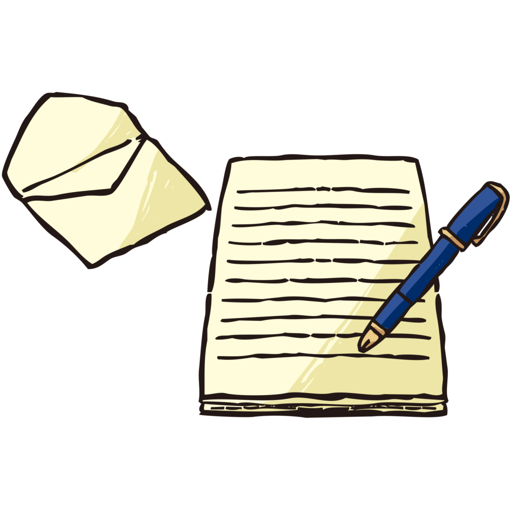 レターセットの手書きのイラスト