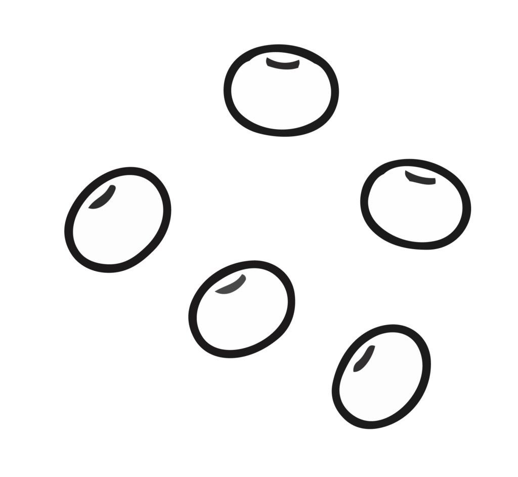 節分の豆をいろいろな形でかわい