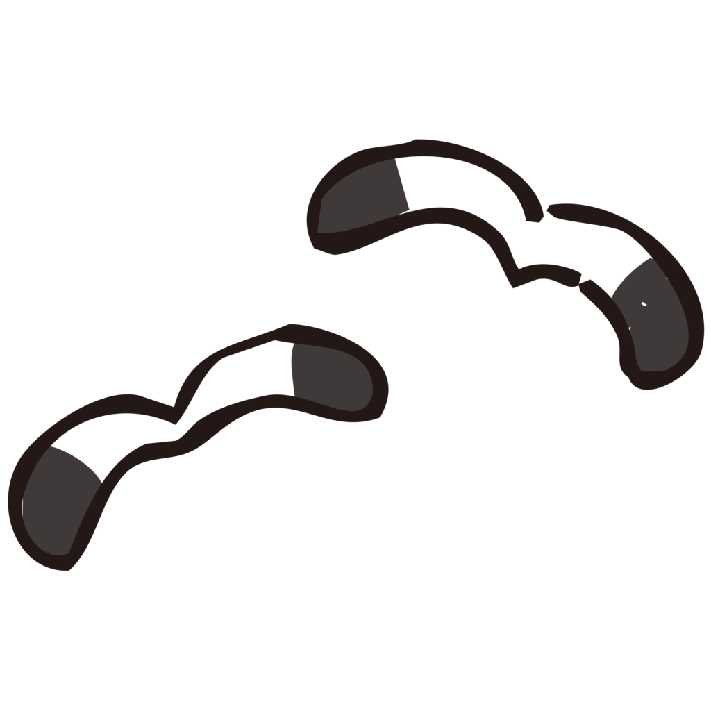 簡略化したカモメの手書きイラス
