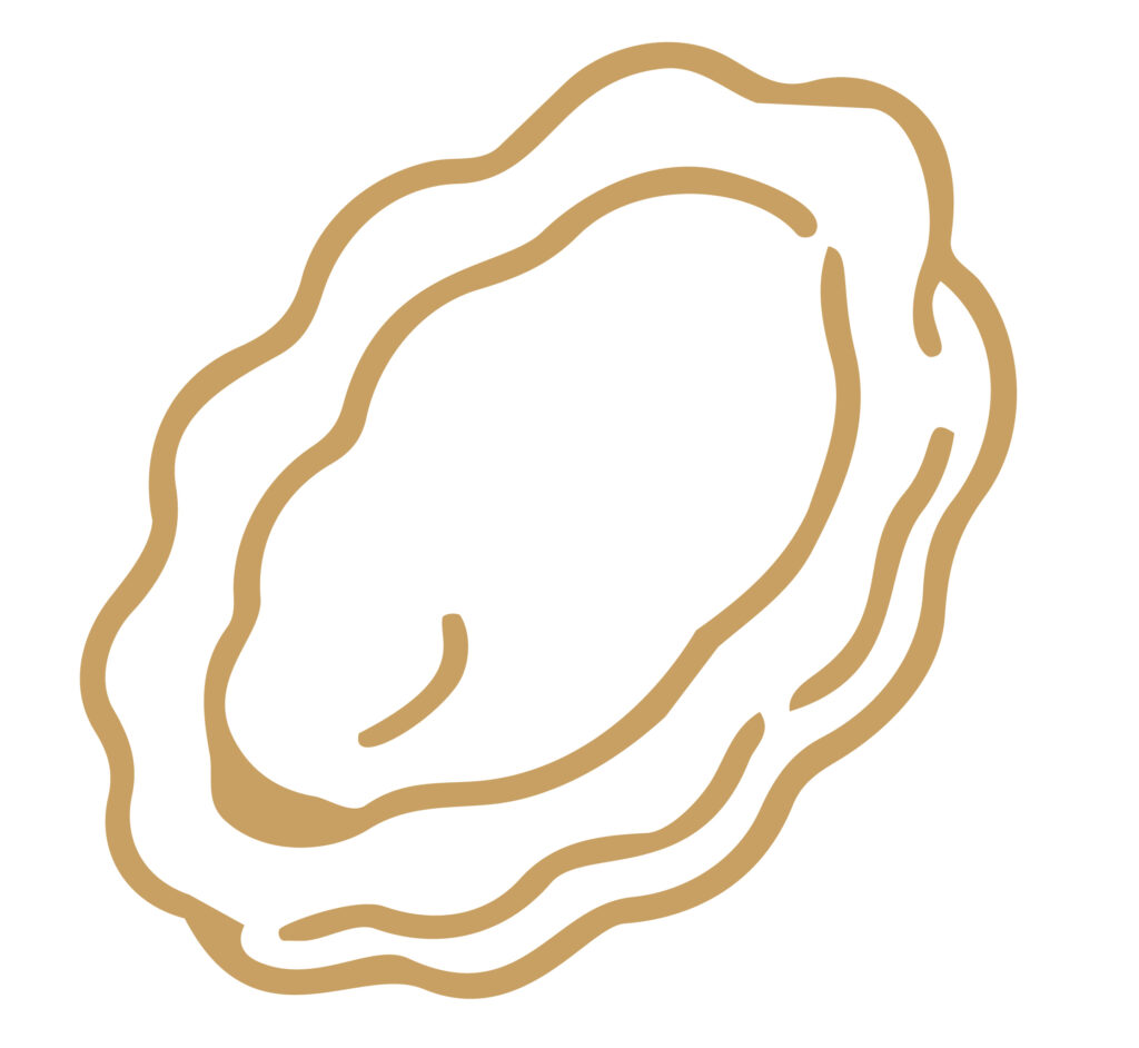 おいしいかきをラフ画タッチで描