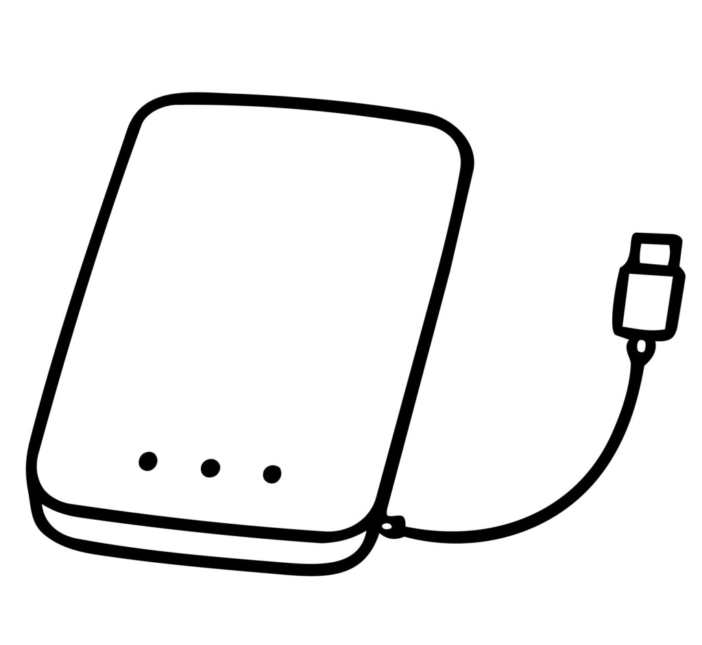シンプルな線画で描いたモバイル