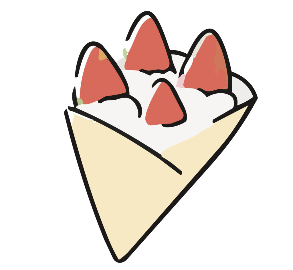 甘酸っぱいいちごとクリームをた