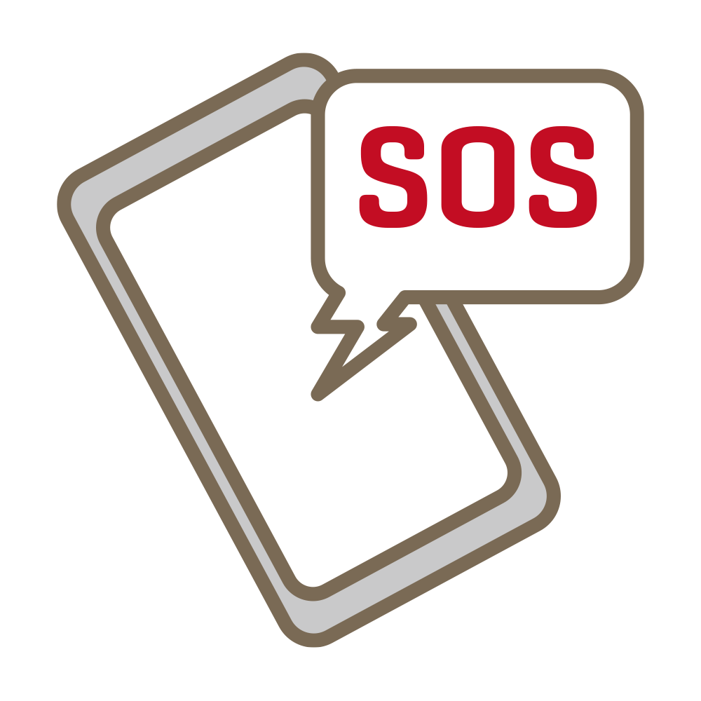 スマートフォンから「SOS」の