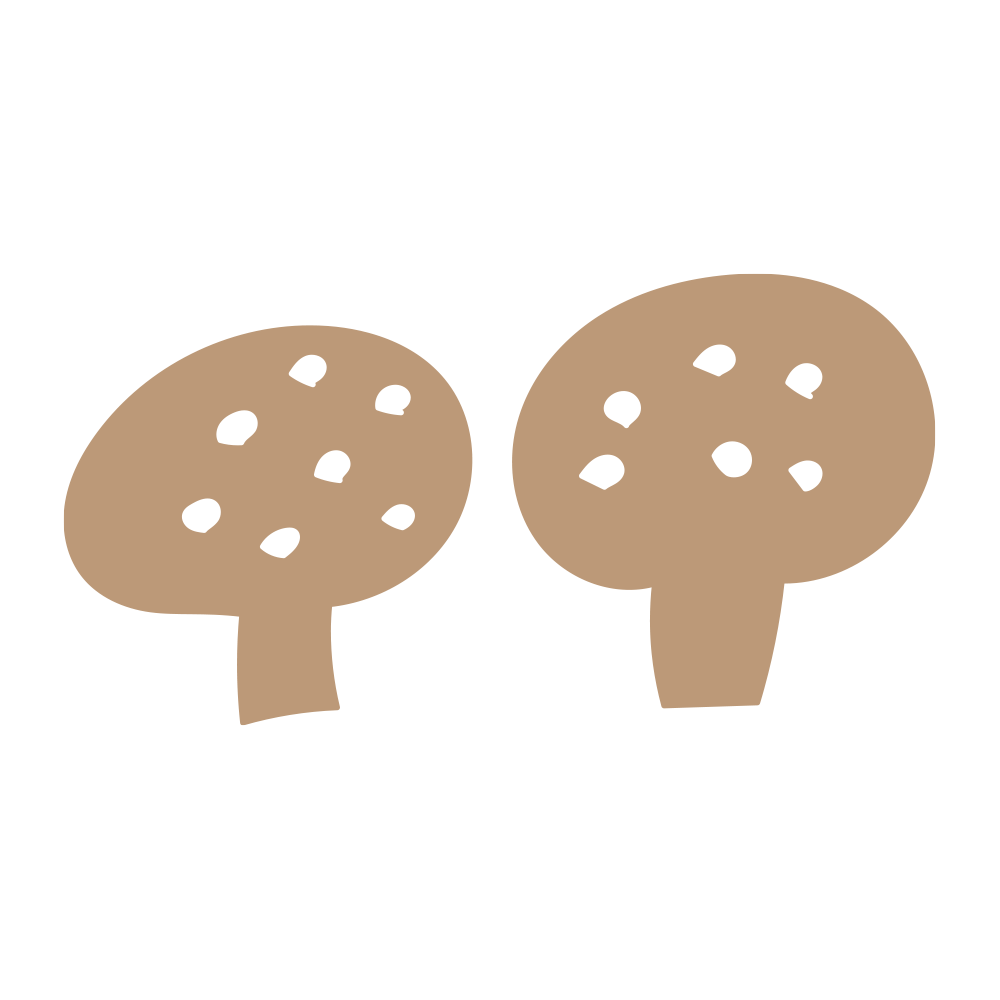 優しいブラウンカラーで描かれた