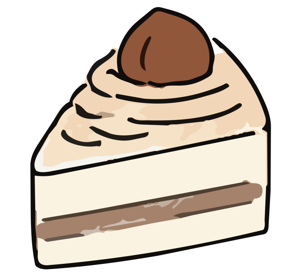 栗のクリームがたっぷりのった、