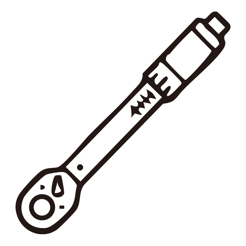 規定の力でボルトを締め付ける「