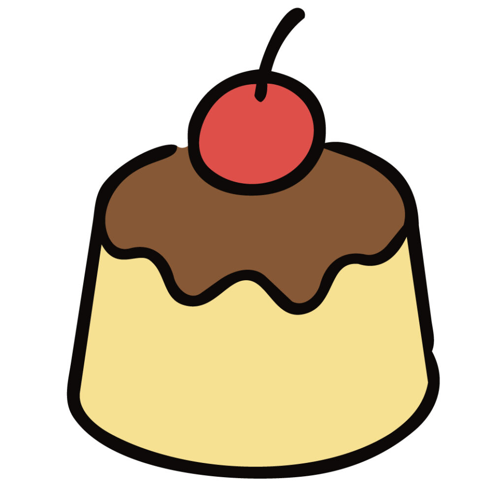さくらんぼをちょこんとのせた、