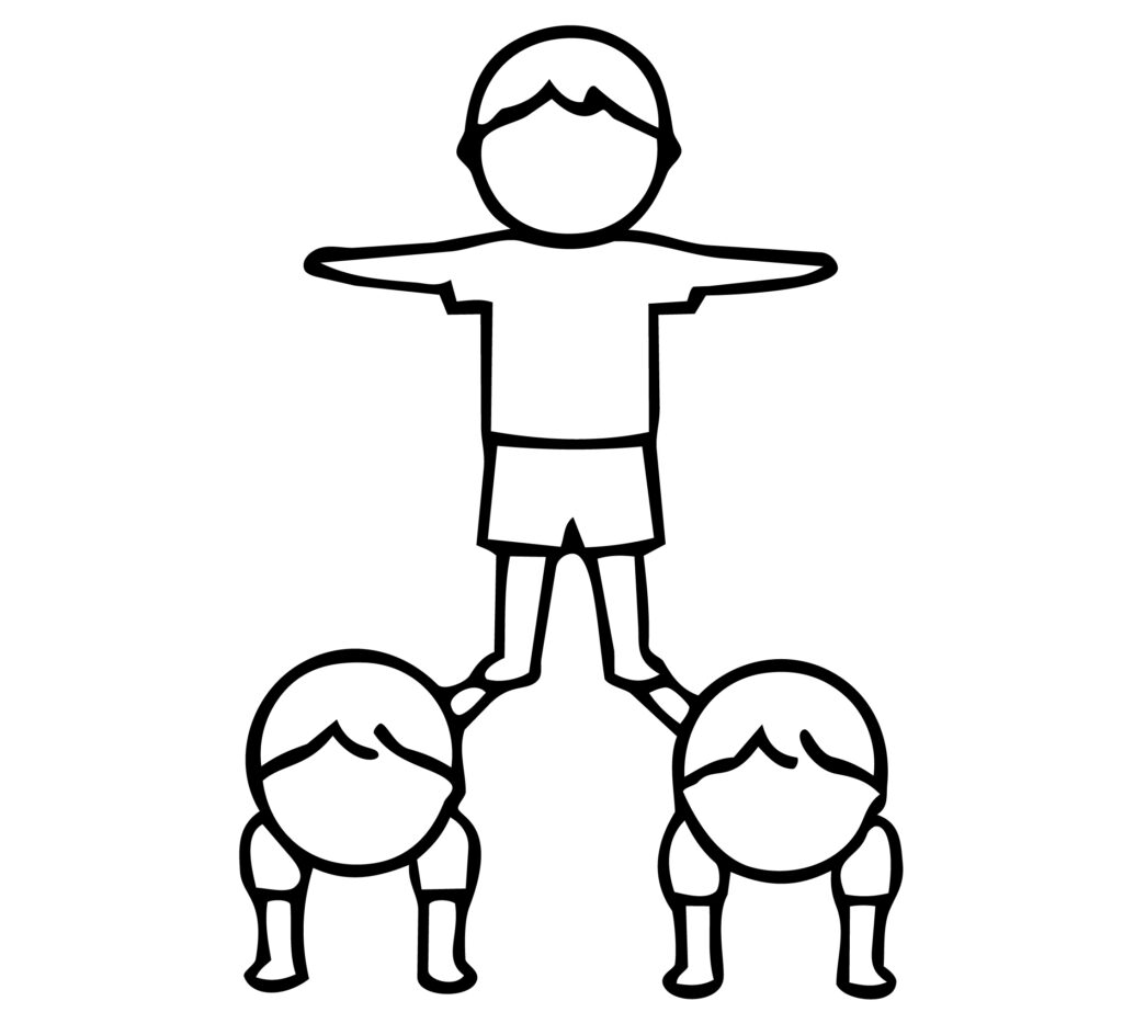 みんなで力を合わせて作る、組体