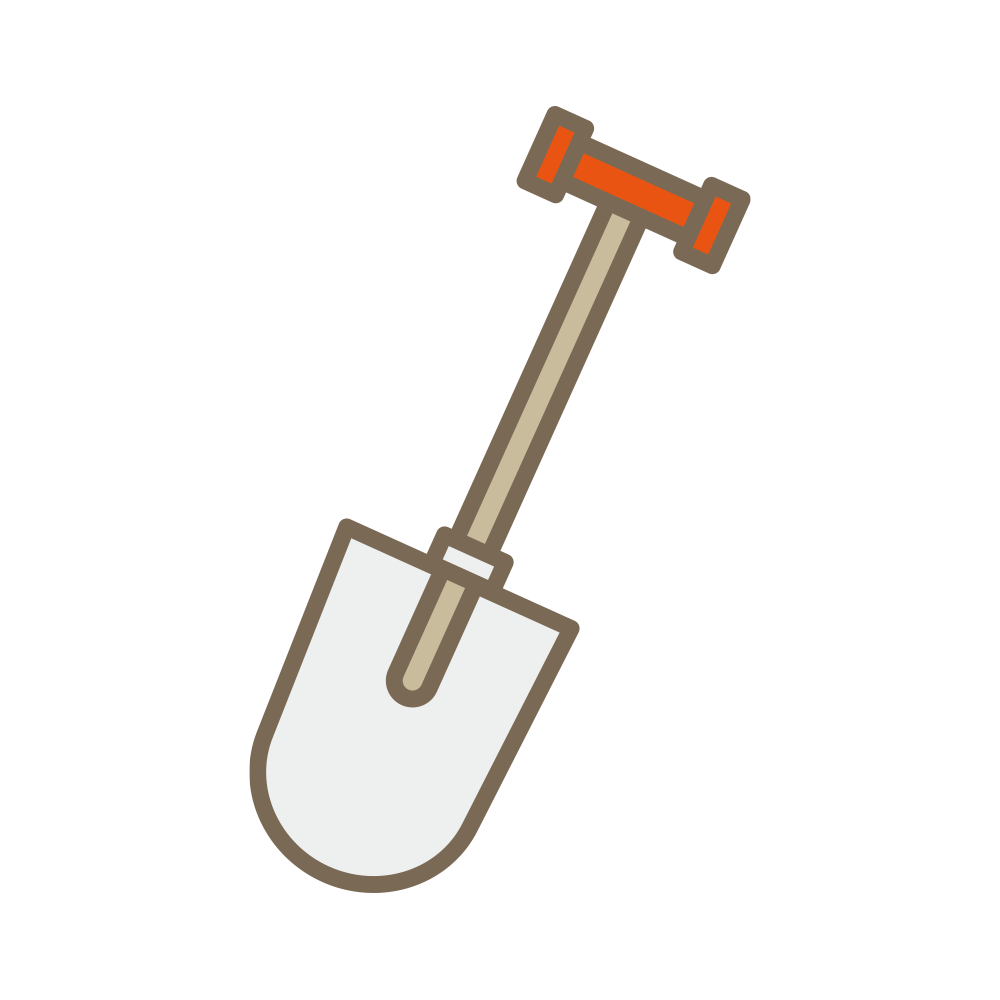 オレンジの取っ手がアクセントに
