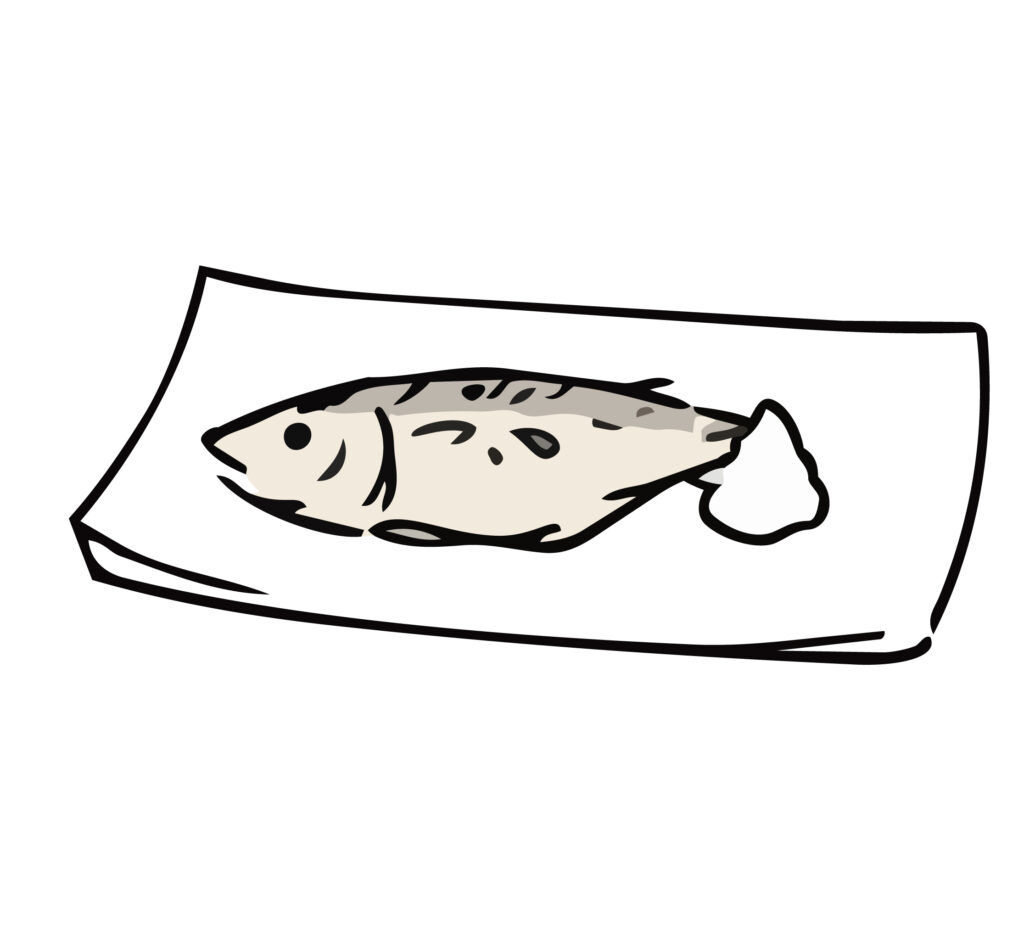 手描き風のラフな線画で描いた、