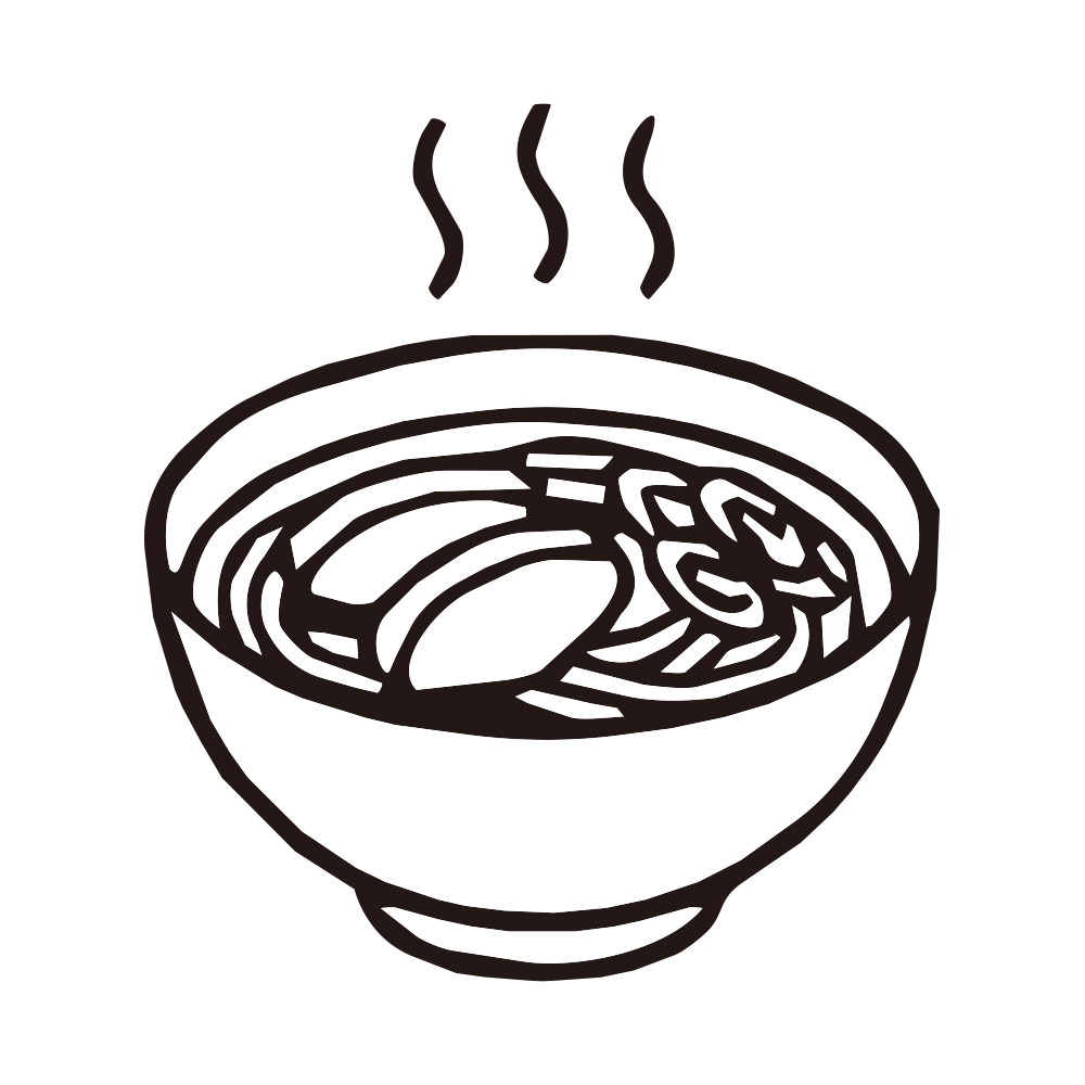 湯気が立ち上る温かいお蕎麦（か