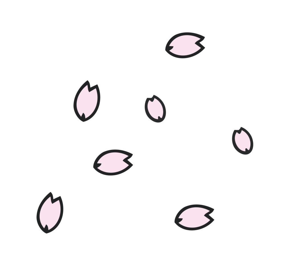 桜吹雪の華やかな雰囲気が春らし