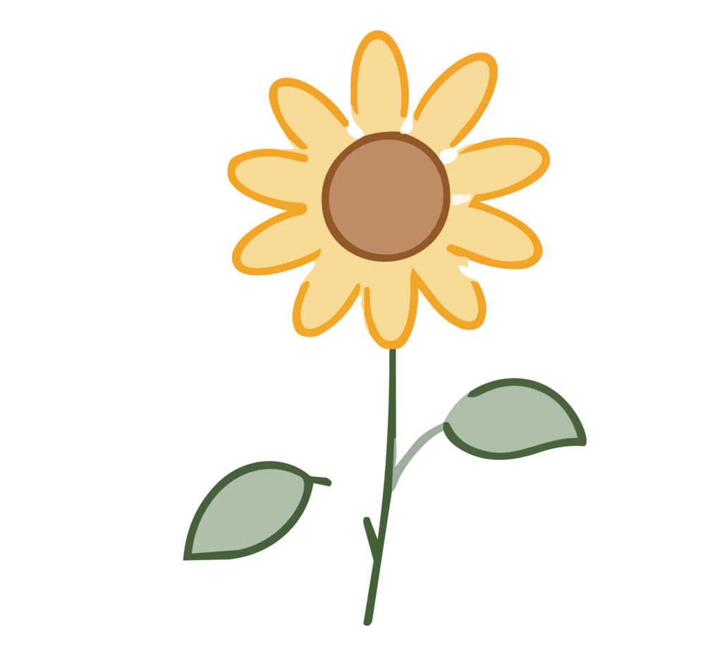 手描き風のやさしいタッチで描い