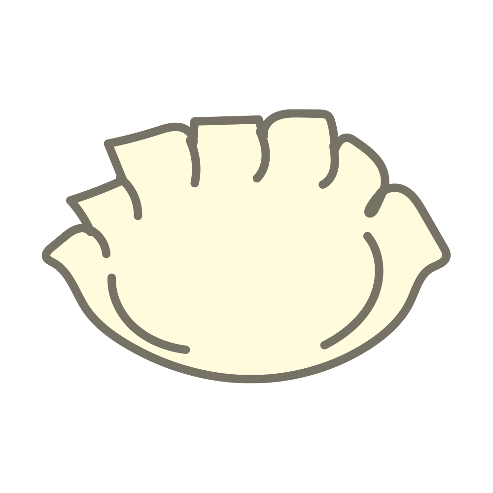 綺麗なひだがついた美味しそうな