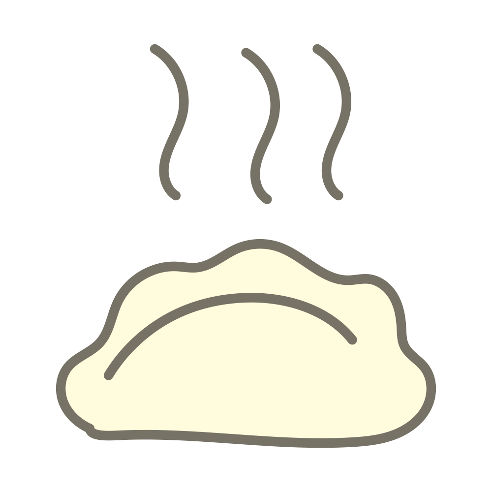 湯気を立てるもちもち食感の蒸し