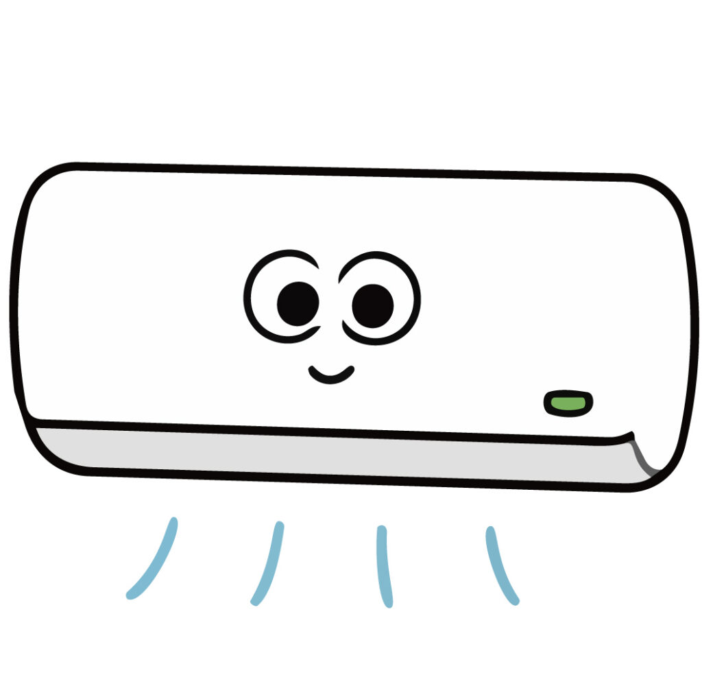 部屋の温度を快適に調整するエア