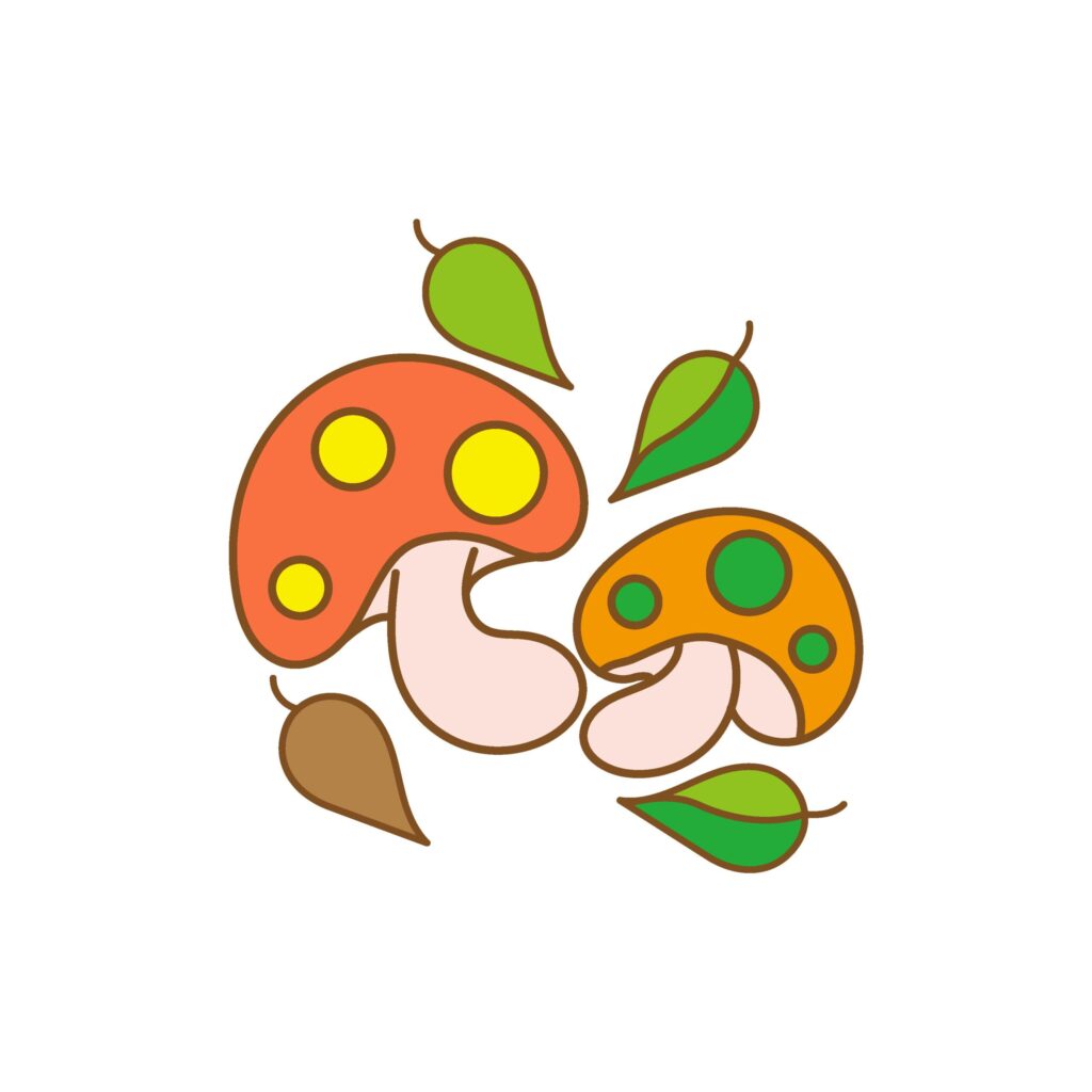 秋のイメージイラストです。 森