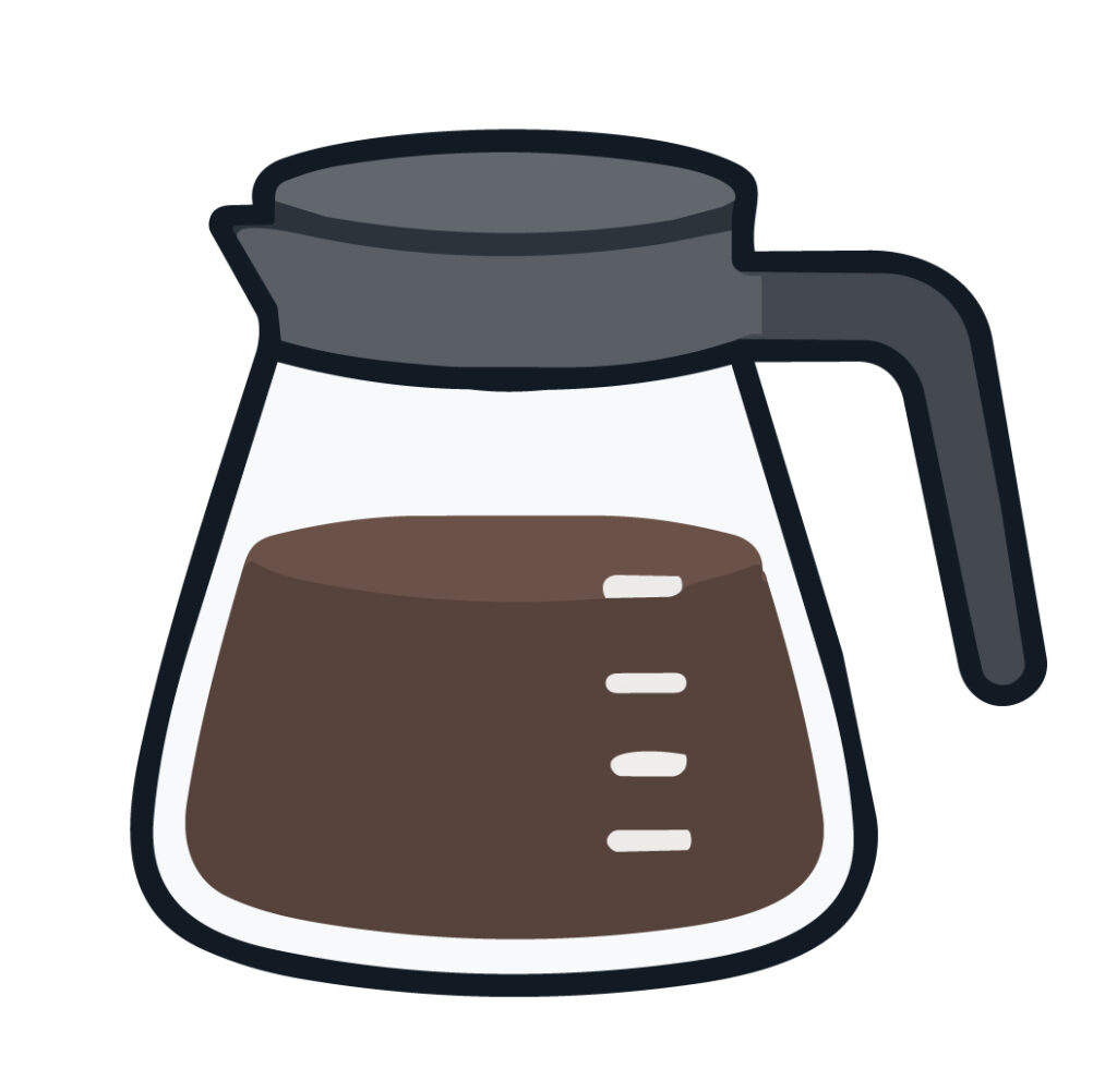 ドリップしたてのコーヒーのイラ