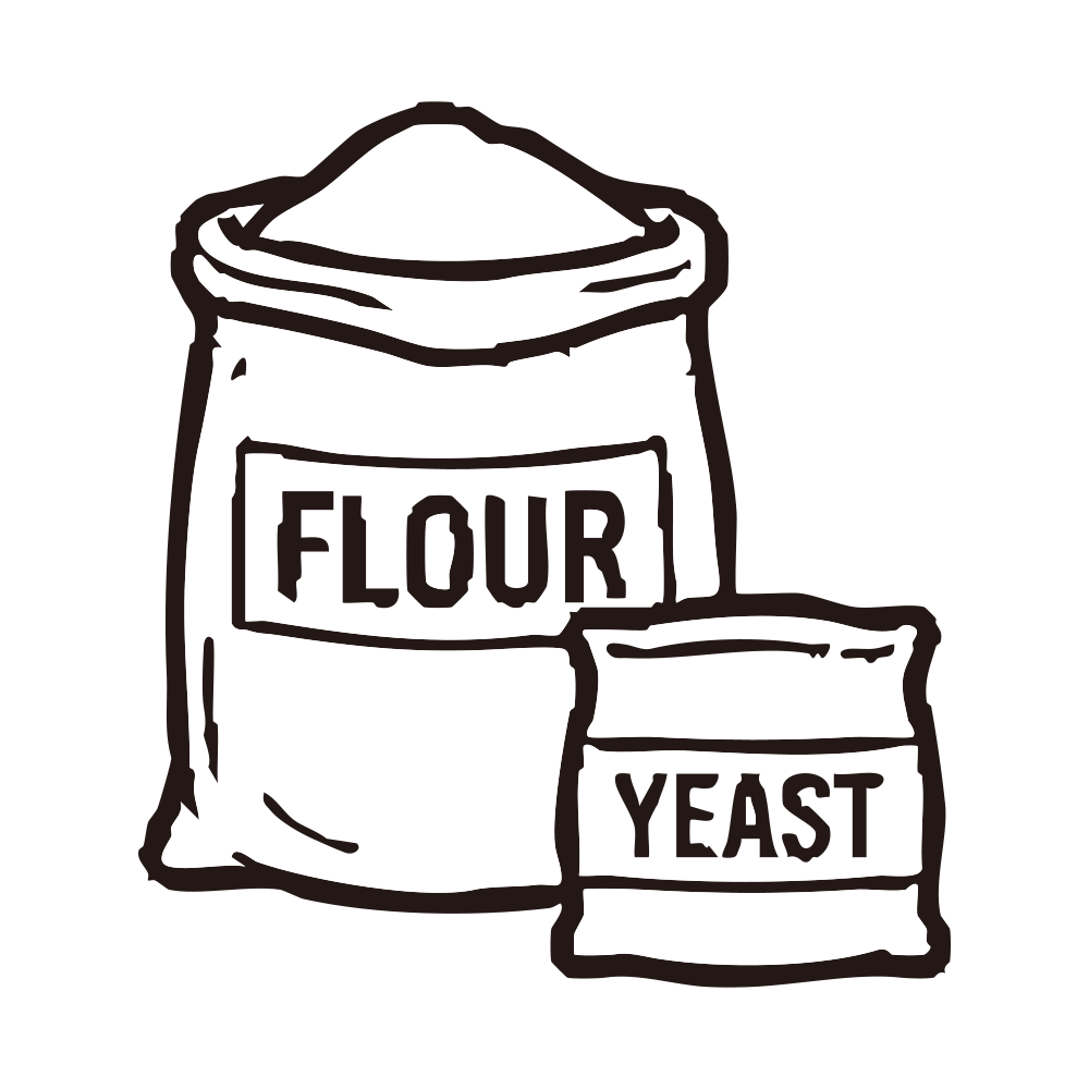 「FLOUR」と「YEAST」