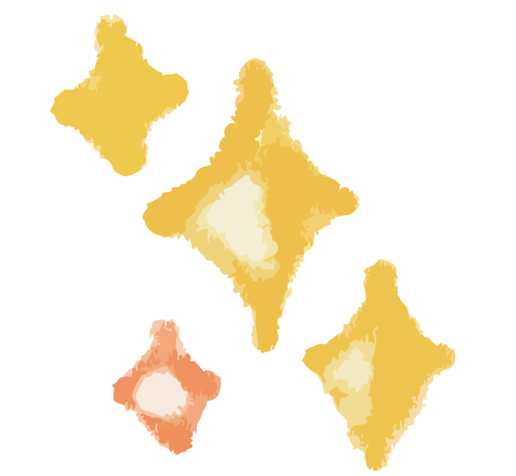 手書き風のキラキラした星のイラ
