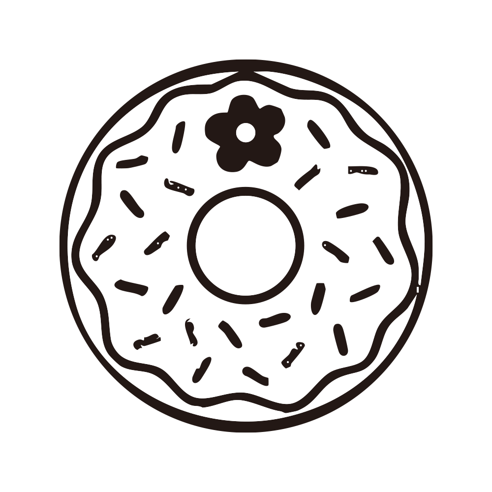 お花とチョコスプレーがトッピン
