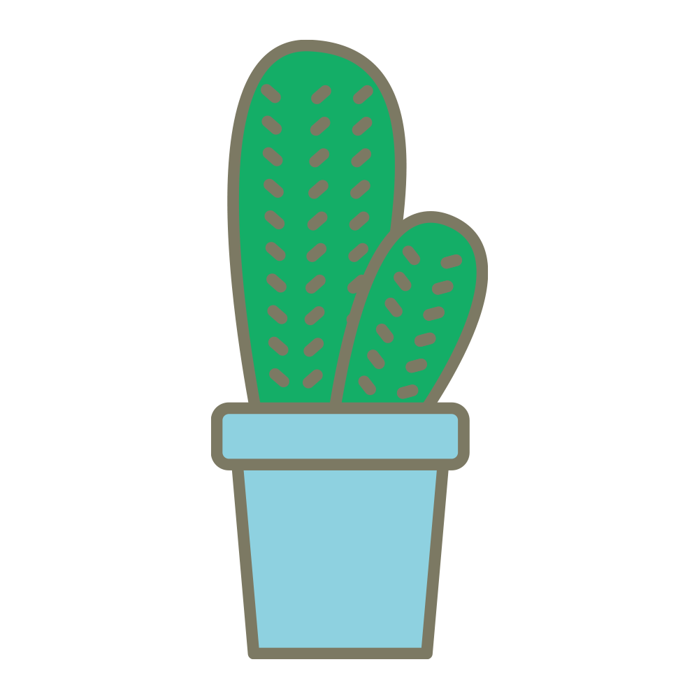 水色の鉢に植えられた、すっと伸