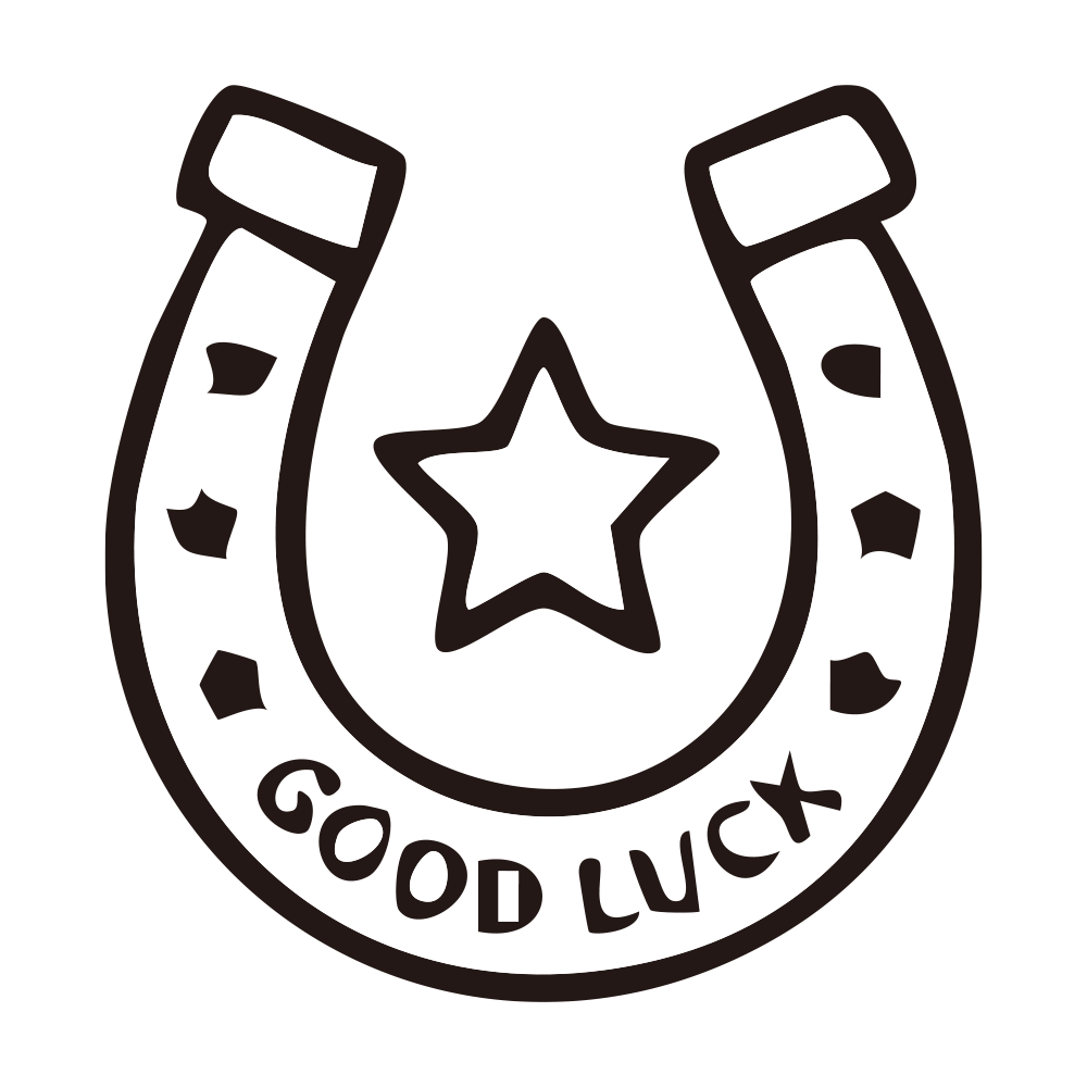 中央に星と「GOOD LUCK