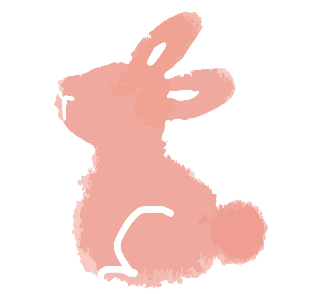 かわいいうさぎを、親しみやすく