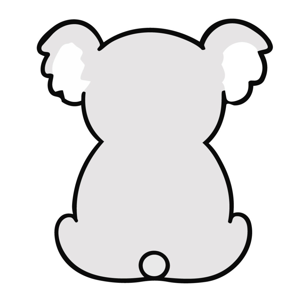 ちょこんとした後ろ姿がかわいい