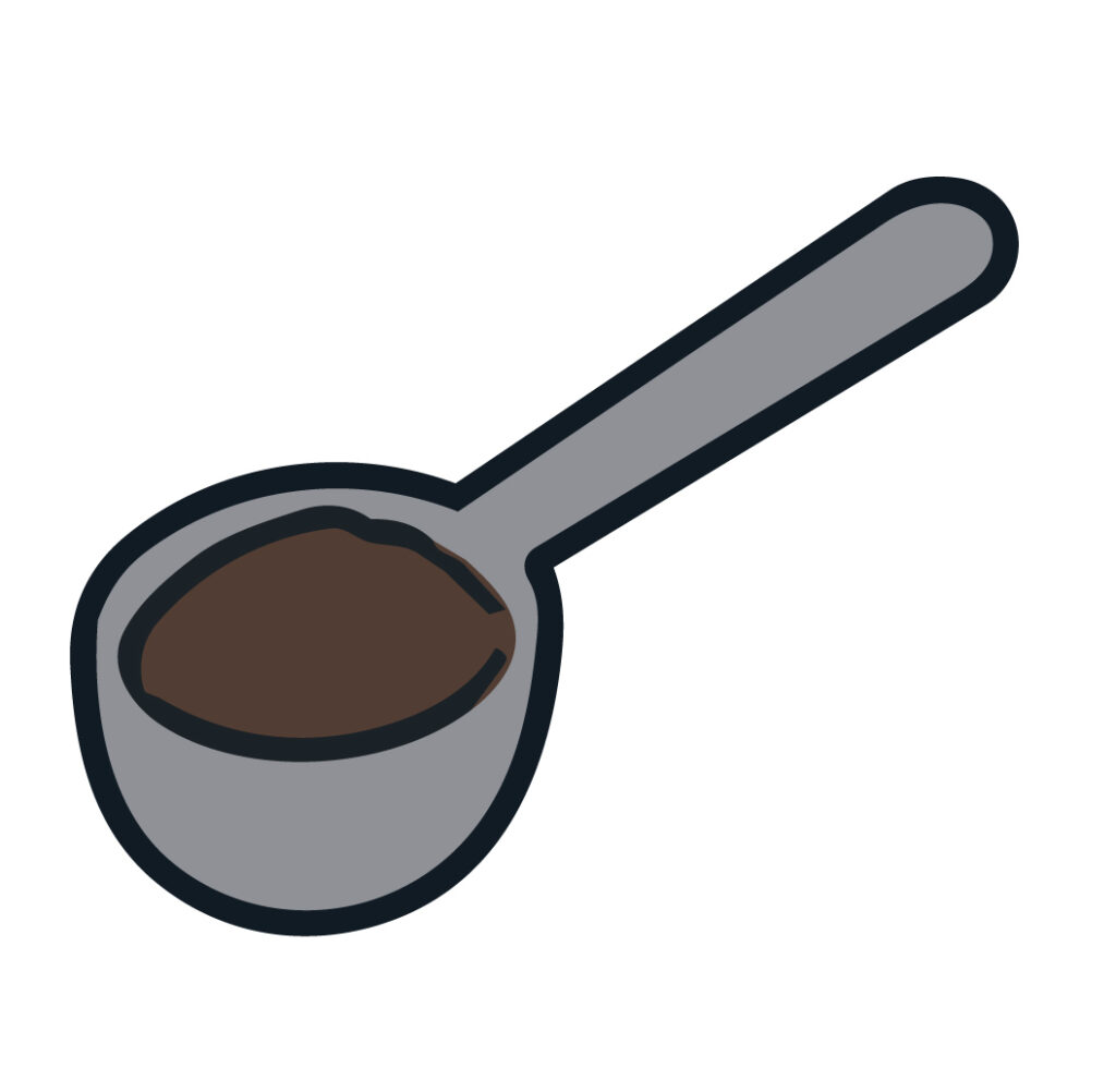 コーヒー豆や粉を量るときに使う