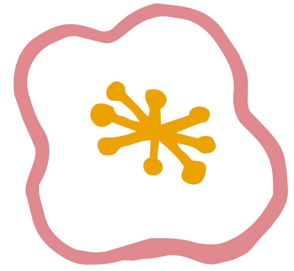 かわいい花を、手書きの自然なタ