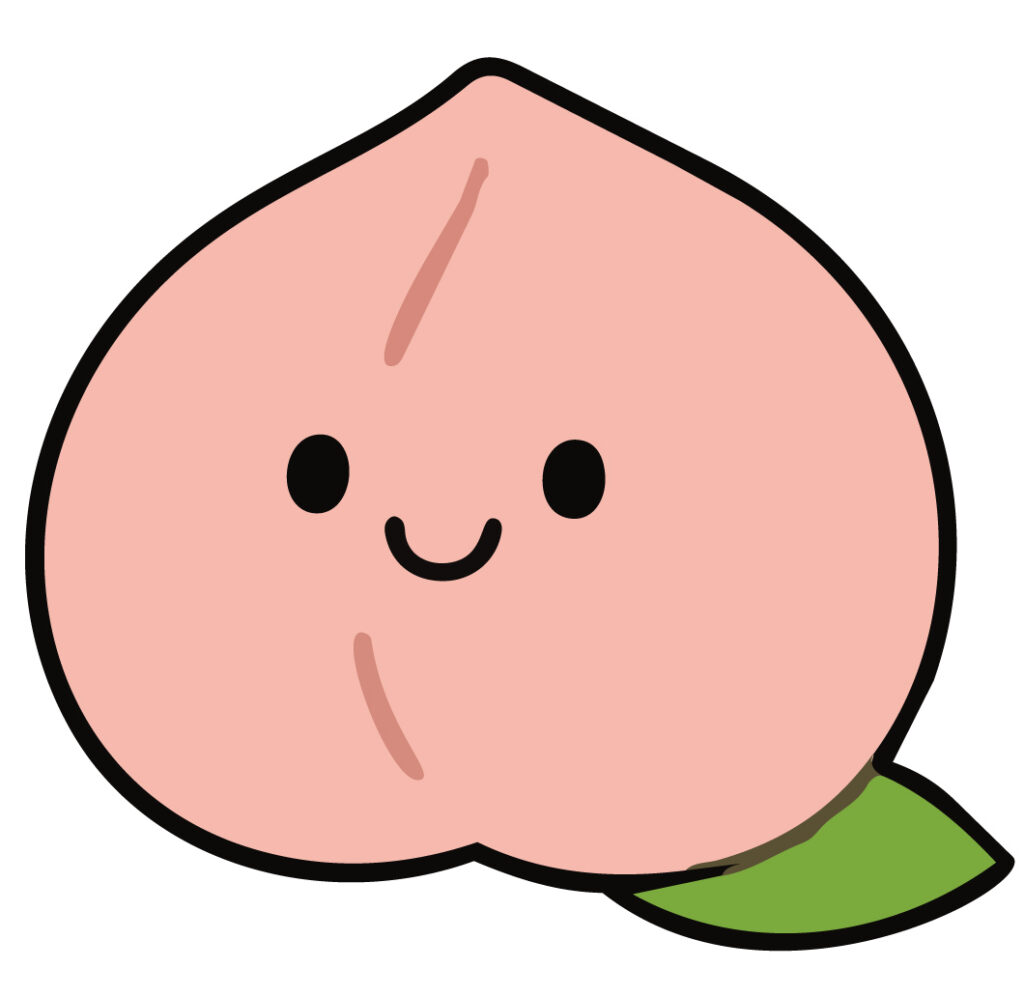 かわいい目と表情をつけた、キュ