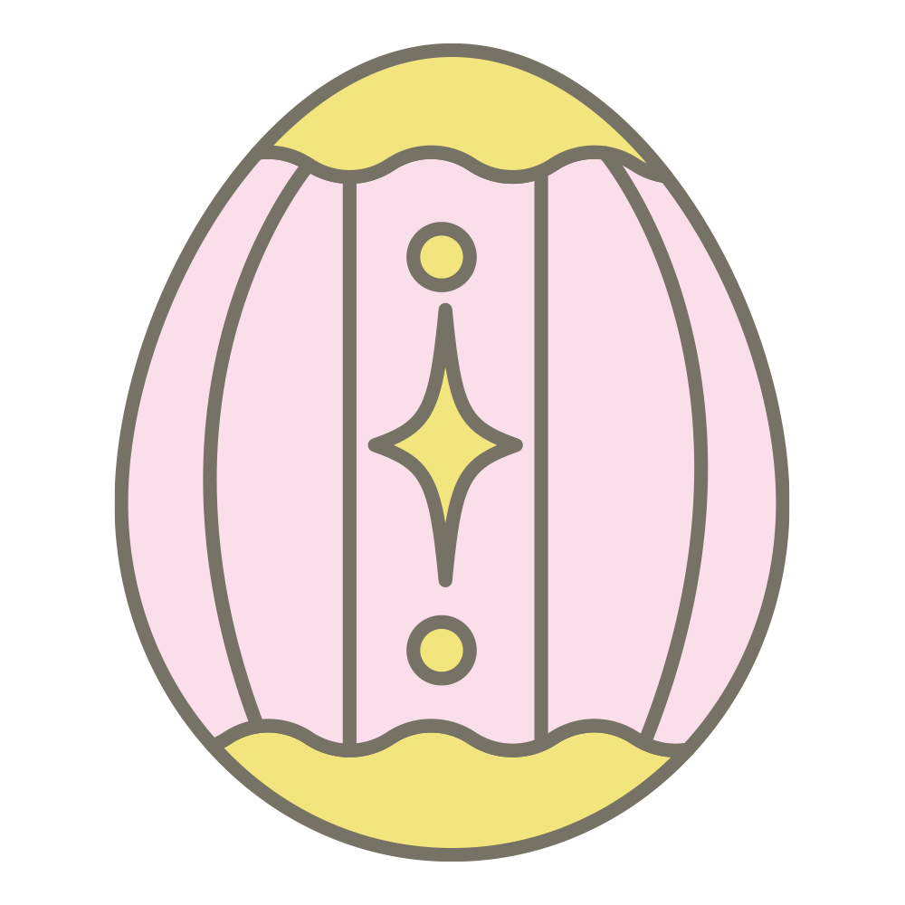 中央の輝くキラキラ模様とピンク