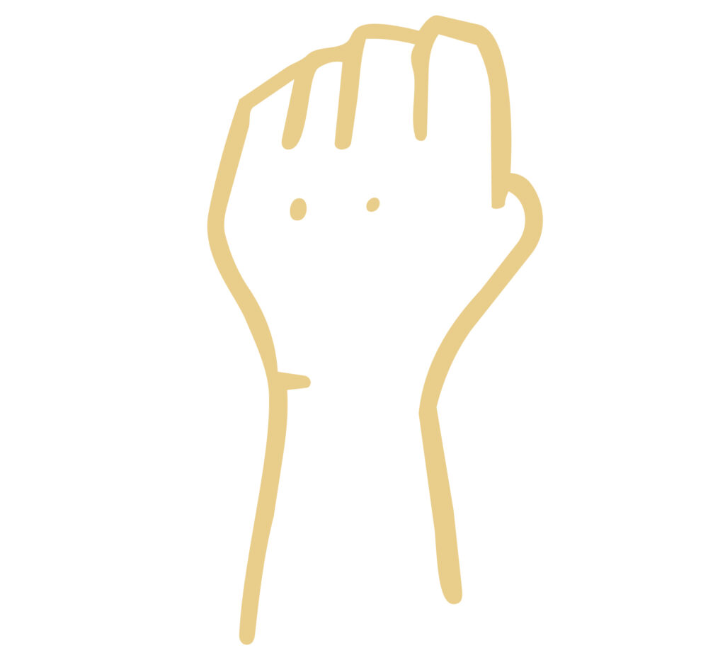 フリーハンドならではのラフなタ