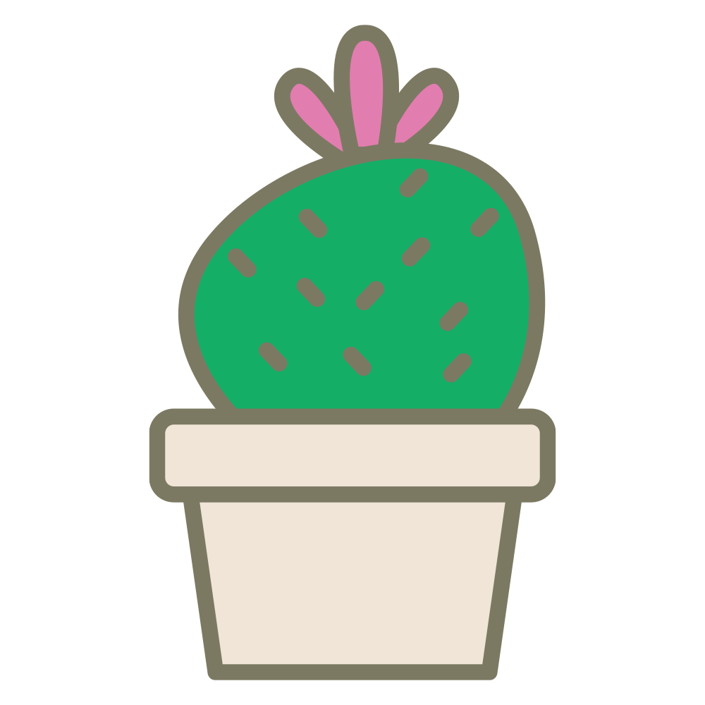 てっぺんにピンクの可愛い花が咲