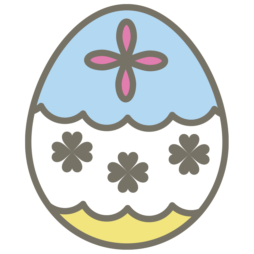 お花と四つ葉のクローバー模様が