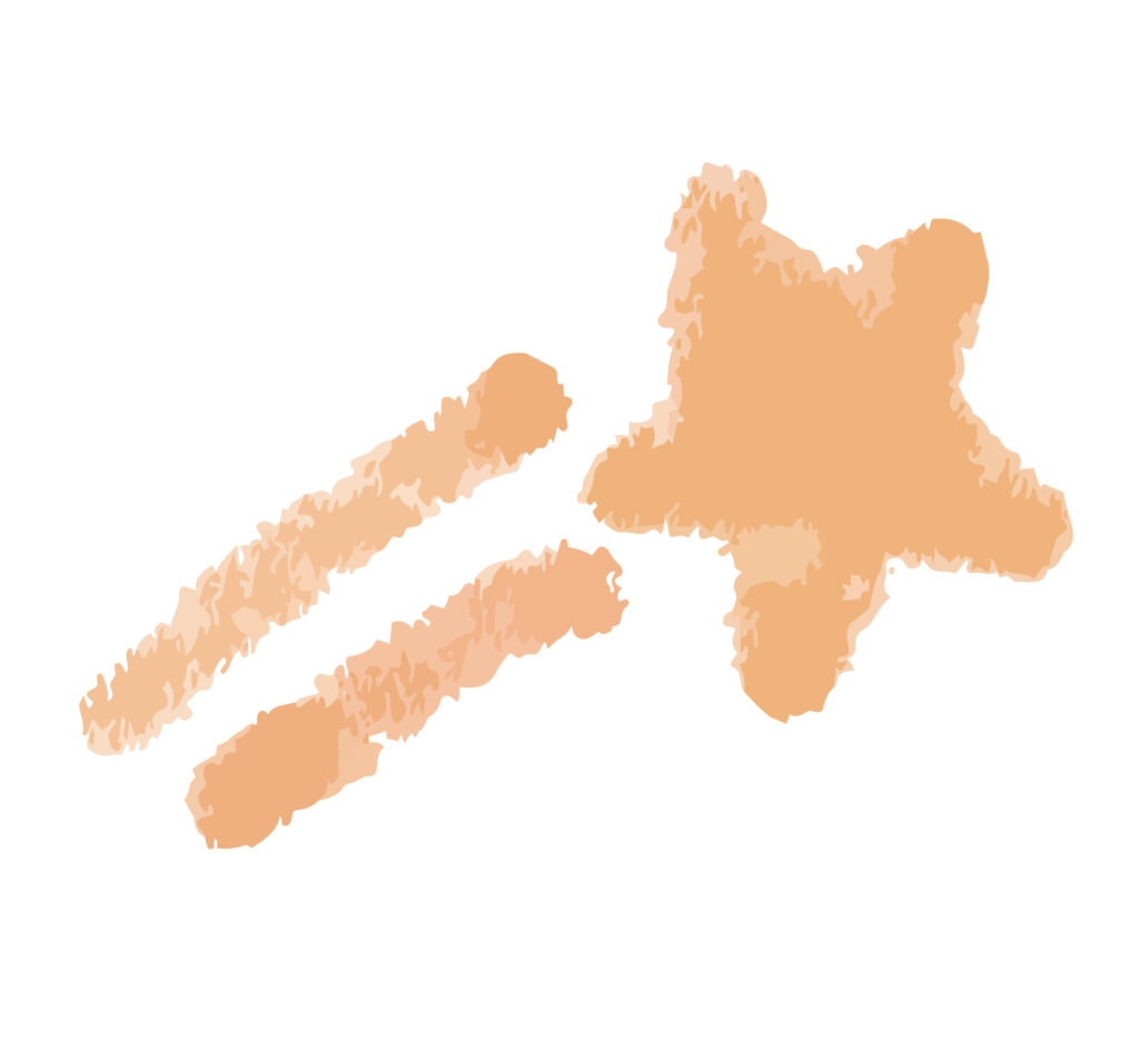 クレヨンで描いたようなラフな質