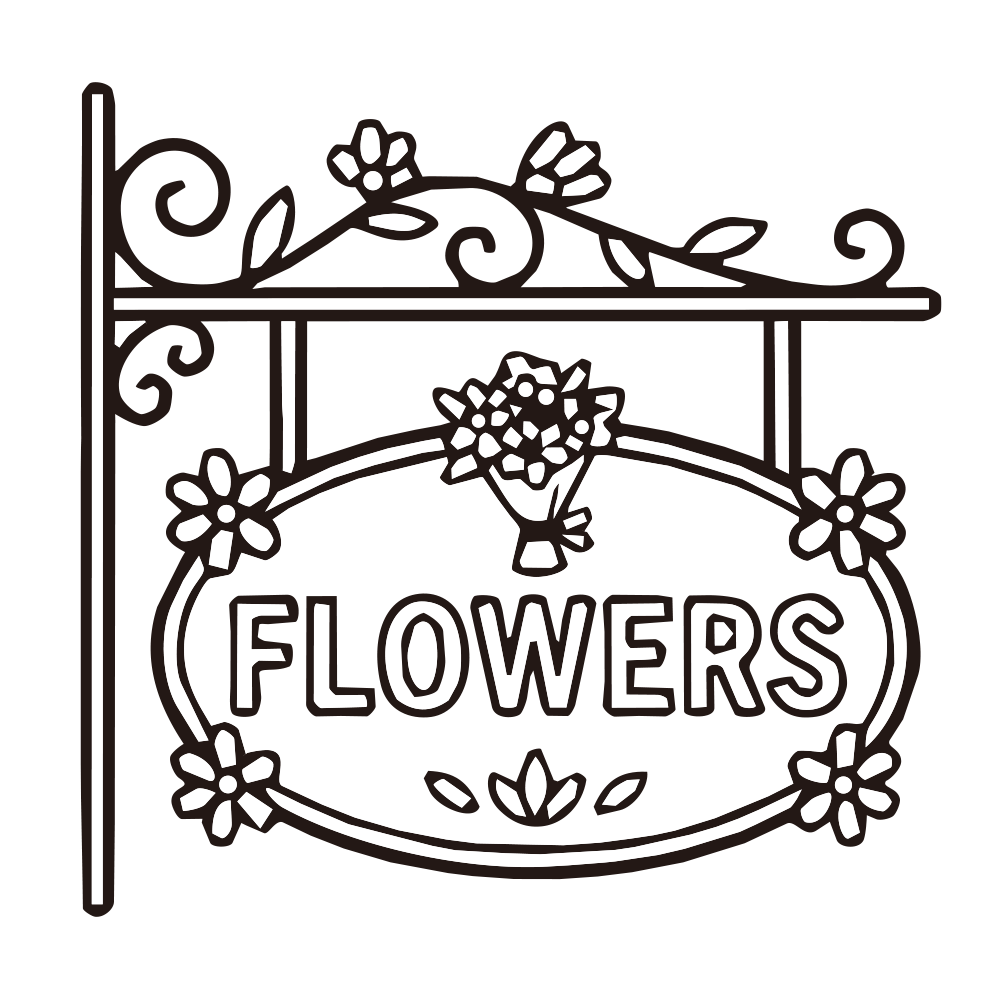 花束とブーケが飾られた「FLO