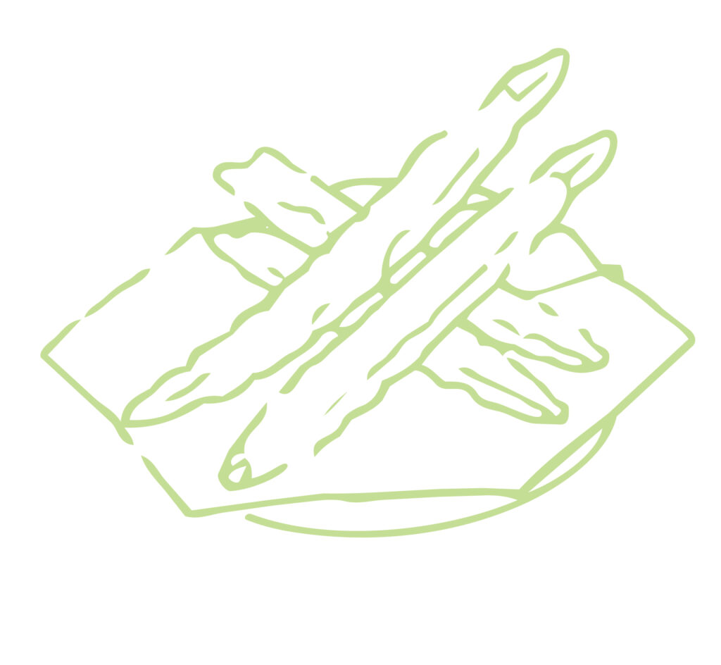 いんげんの天ぷらを描いた和食の