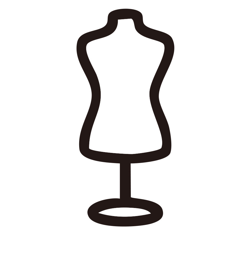 スタンドに載った立体的な服飾用