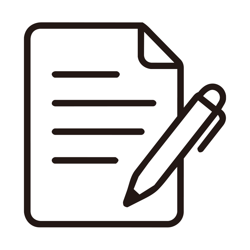 ペンの添えられた書類（申込書）