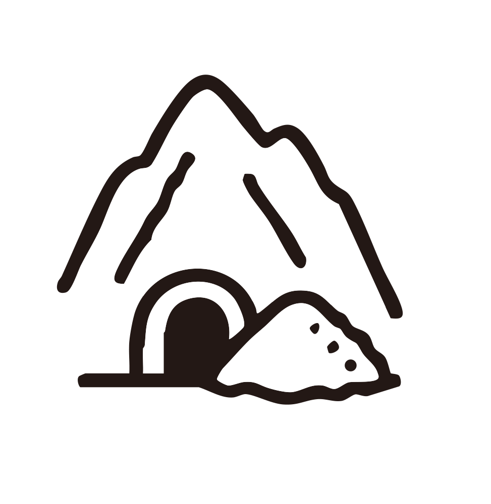山の麓に掘られたトンネル入口と