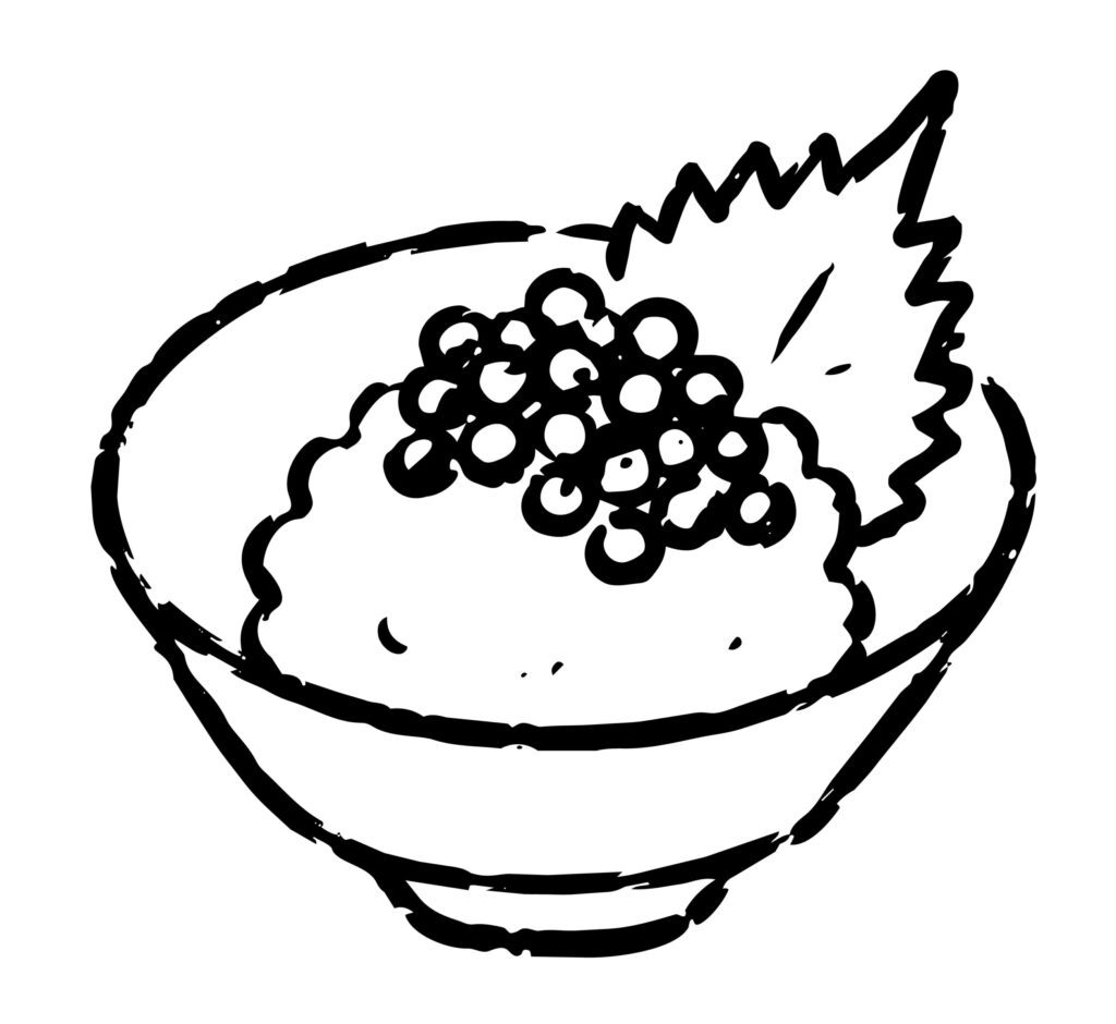 太い線でシンプルに描いた、大根