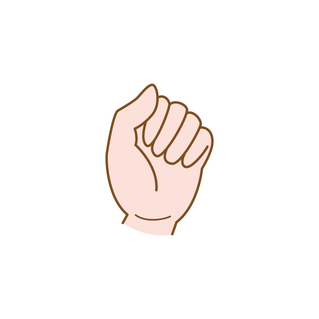 いろいろな手の動作のイラストで