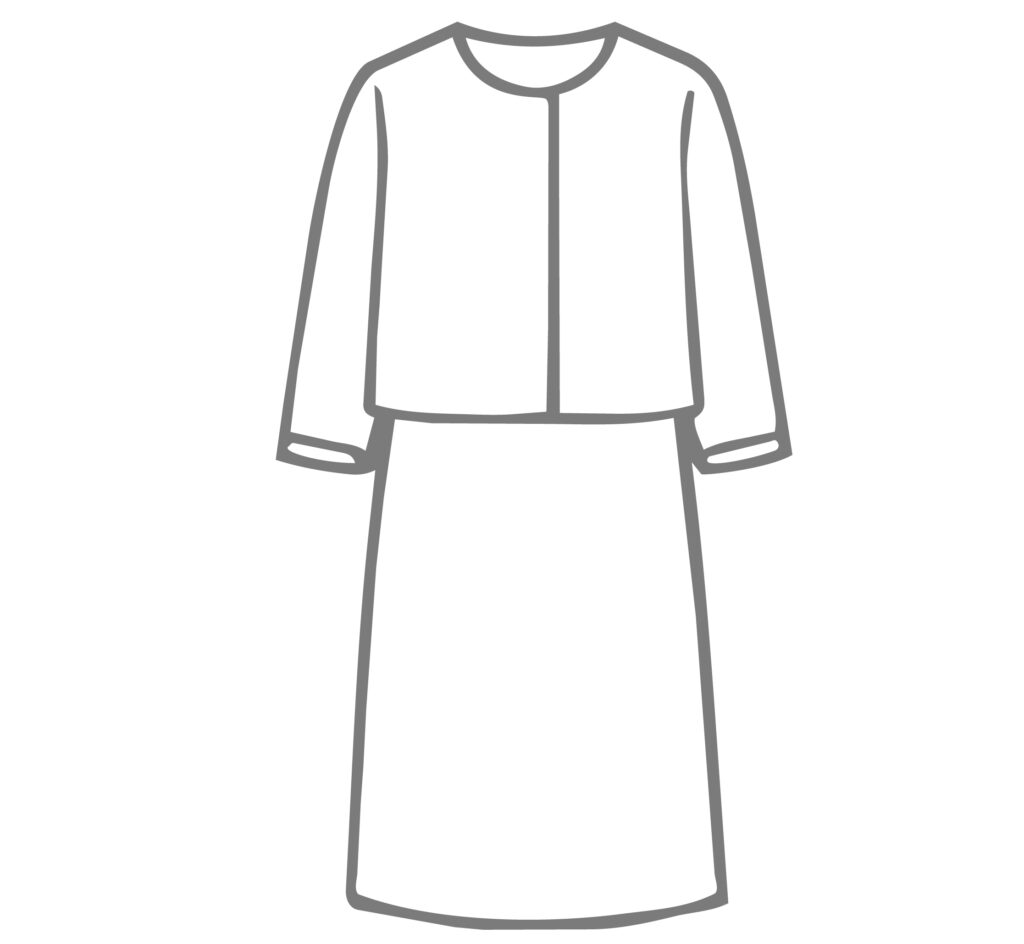 喪服として着用する黒いワンピー