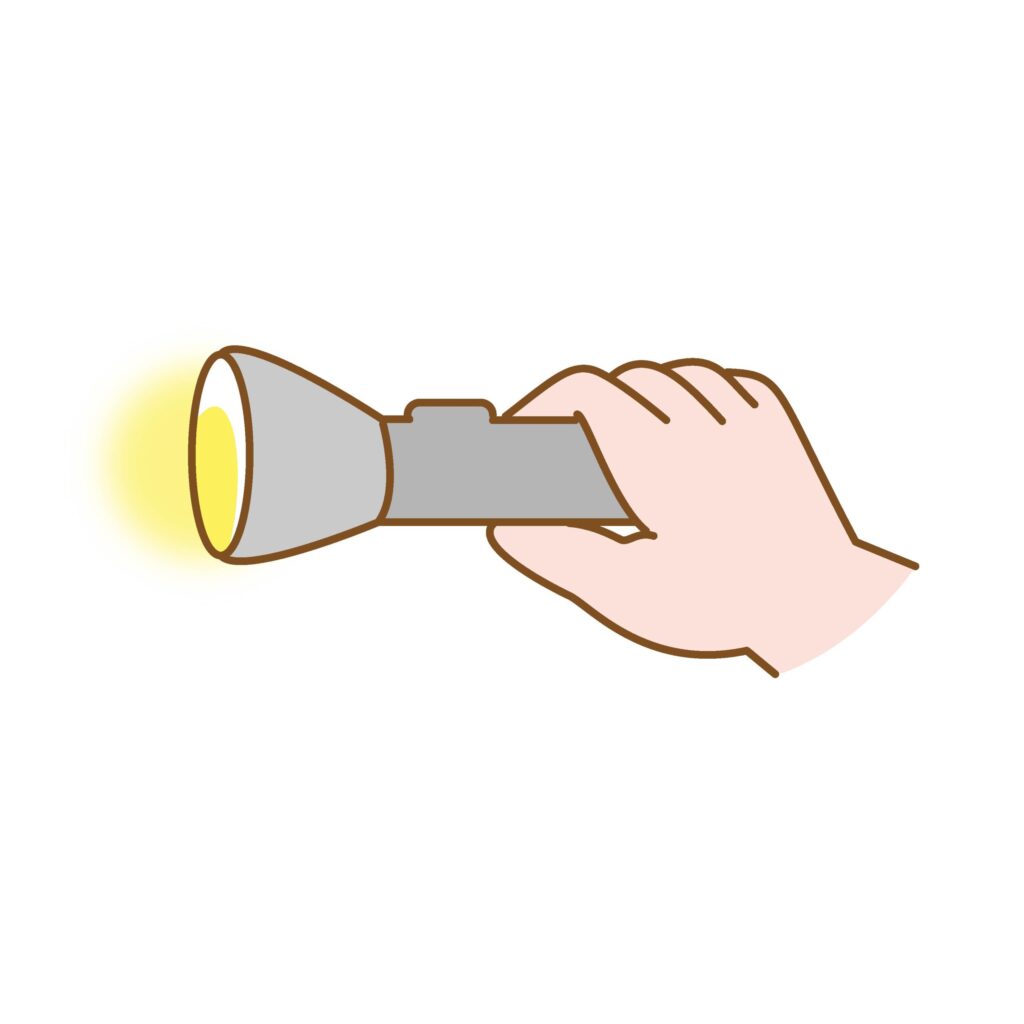 人物の手の動作のイラストです。