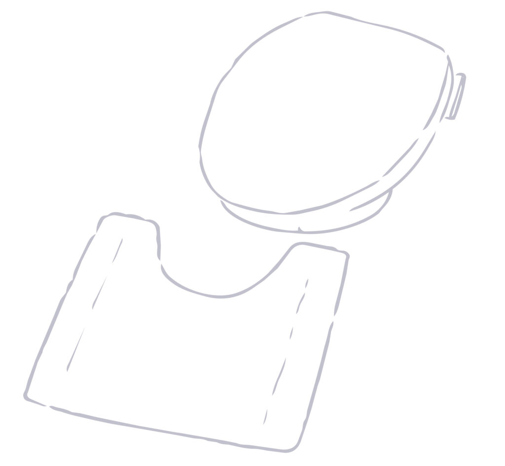 トイレの床に敷くマットを描いた