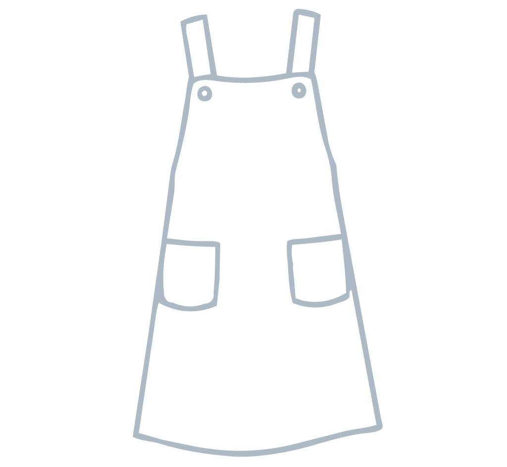 エプロンをシンプルに描いた、か
