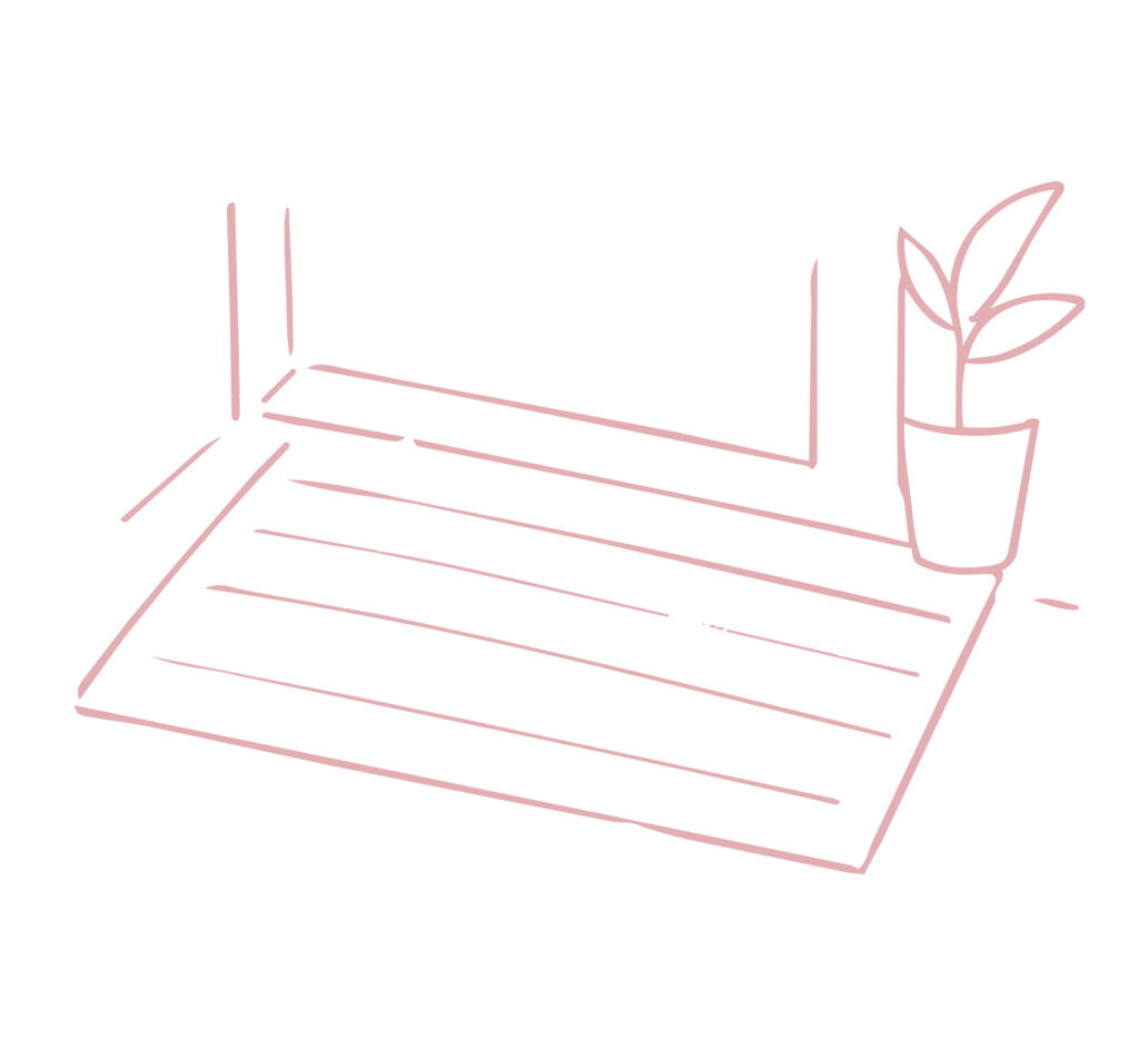 玄関の入り口に敷くマットを描い