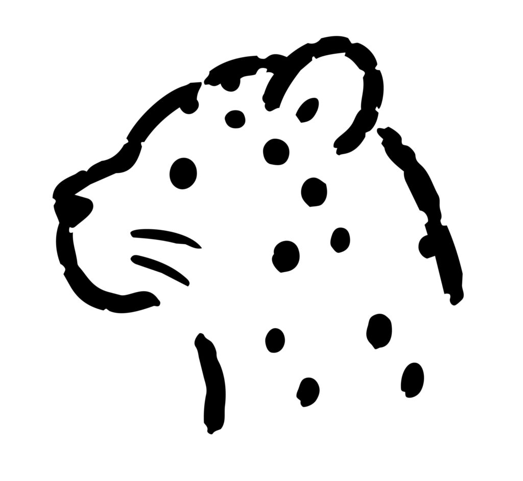 力強い筆のタッチで、鋭い眼差し